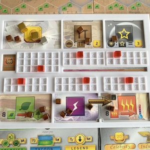 Alfombrillas superpuestas para cartas de jugador para el juego de mesa Terraforming Mars - Juego de 5