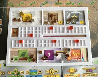 Player Card Overlay Mats for the board game Terraforming Mars - Set of 5