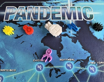 3D Textured Virus Tokens, Pandemic Game Upgrade