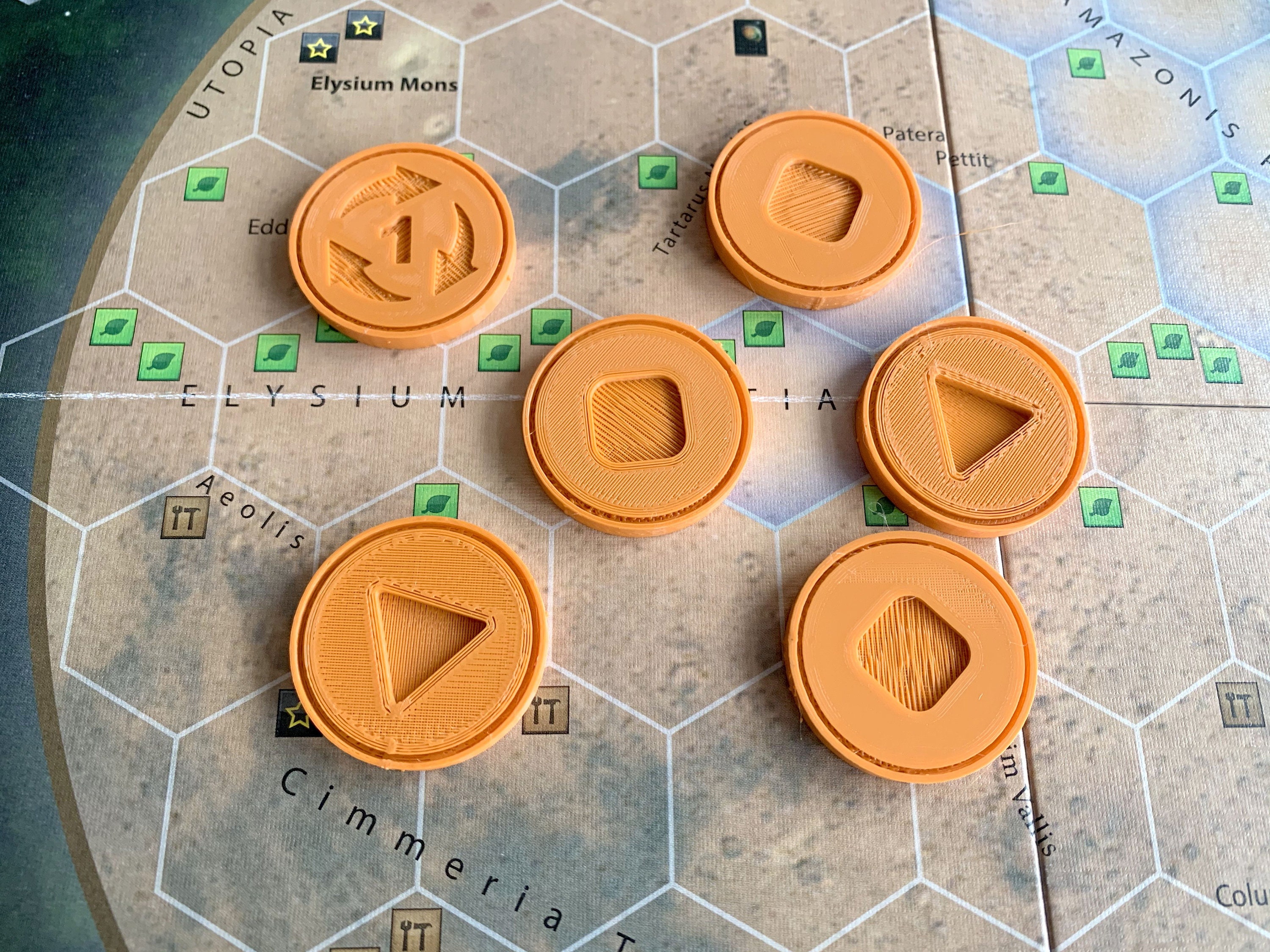 Draft - Player 1, and Pass - Active Tokens for Terraforming Mars - Set ...