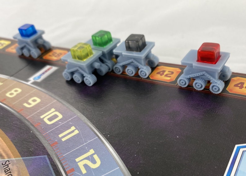 holds player cube RESIN Sojourner Rover TR Track Marker for Terraforming Mars Set of 5