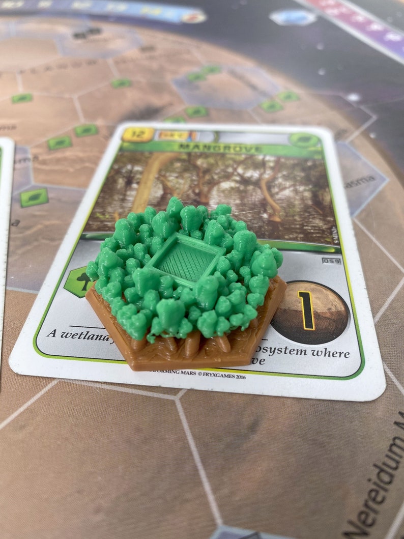 Greenery 2 Color Card Appointed Tiles Terraforming Mars 3D Textured Tile Upgrade Set VI image 3