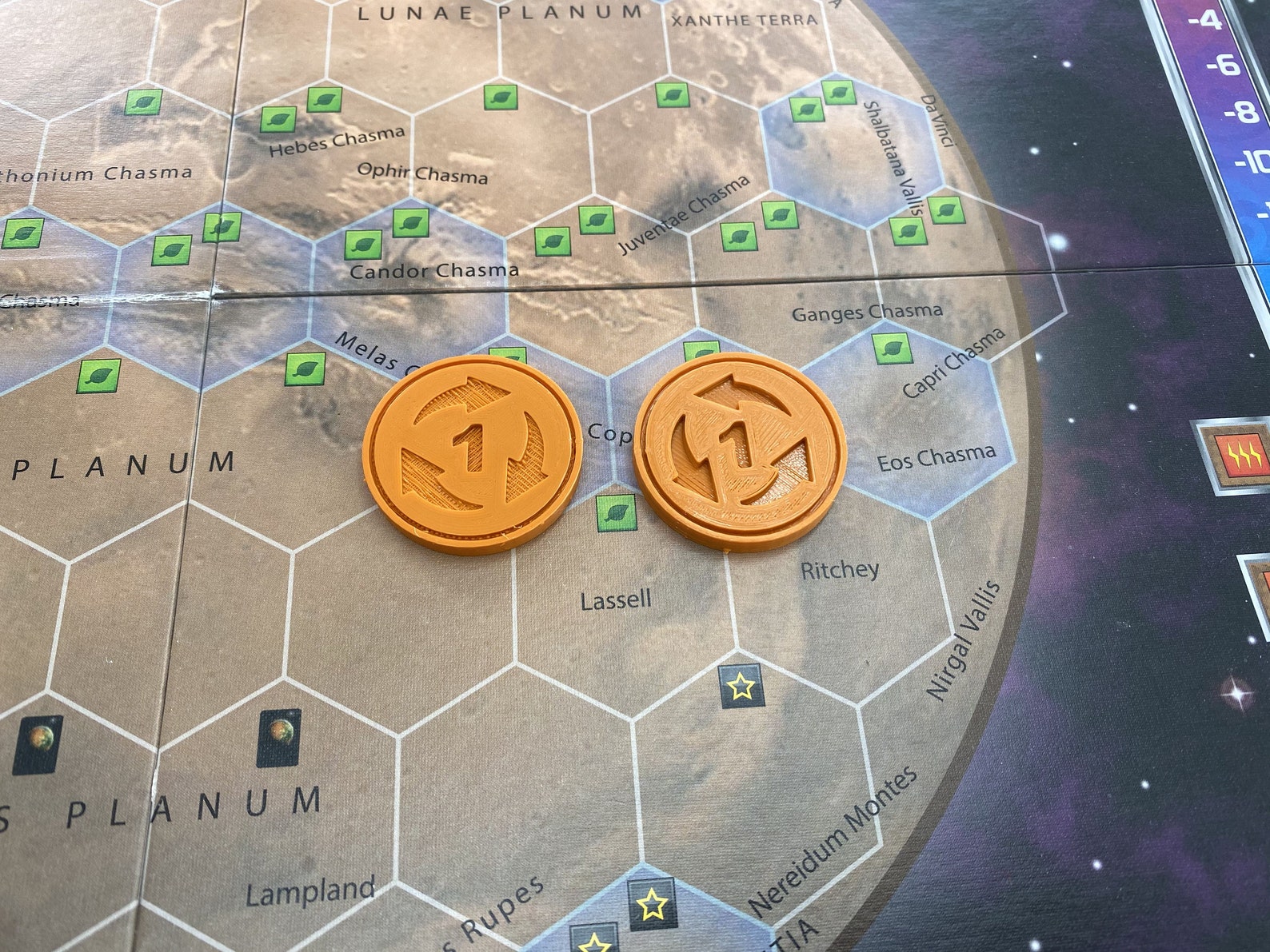 Draft - Player 1, and Pass - Active Tokens for Terraforming Mars - Set ...