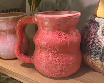 superpink handthrown ceramic mug