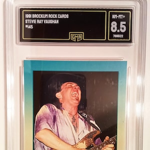 1991 Brockum Rock Cards #145 Stevie Ray Vaughan GMA Graded 8.5 NM-MT+