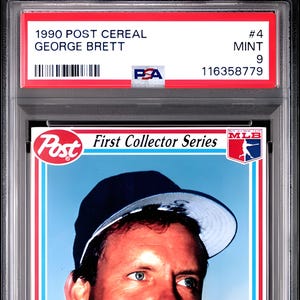 1990 Post Cereal #4 George Brett PSA Graded 9 Mint