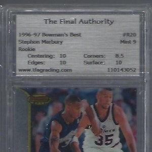 1996-97 Bowman&#39;s Best #R2 Stephon Marbury Rookie Card PSA Mint 9