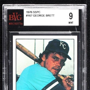 1976 SSPC George Brett #167 Rookie Card BVG 9 Mint HOF