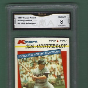 1987//2018 Mickey Mantle 4 Graded Cards to Choose From N.Y. Yankees HOF