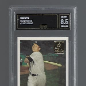 1996 Topps Baseball #7 Mickey Mantle 1957 Reprint GMA Graded 8.5 NM-MT+