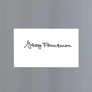 Announcer/Actor George Fenneman - Radio and Television Announcer - Autographed 3x5 Card W/COA