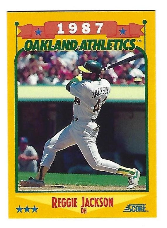 1988 Score #500 Reggie Jackson A's - NM-MT