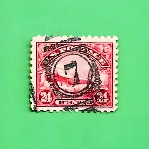 1923 U.S. Airmail Stamp #C6 DeHavilland Biplane Used NH