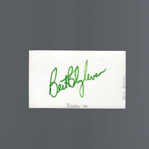MLB Bert Blyleven - MLB Baseball Hall of Fame - Signed 3x5 Card COA