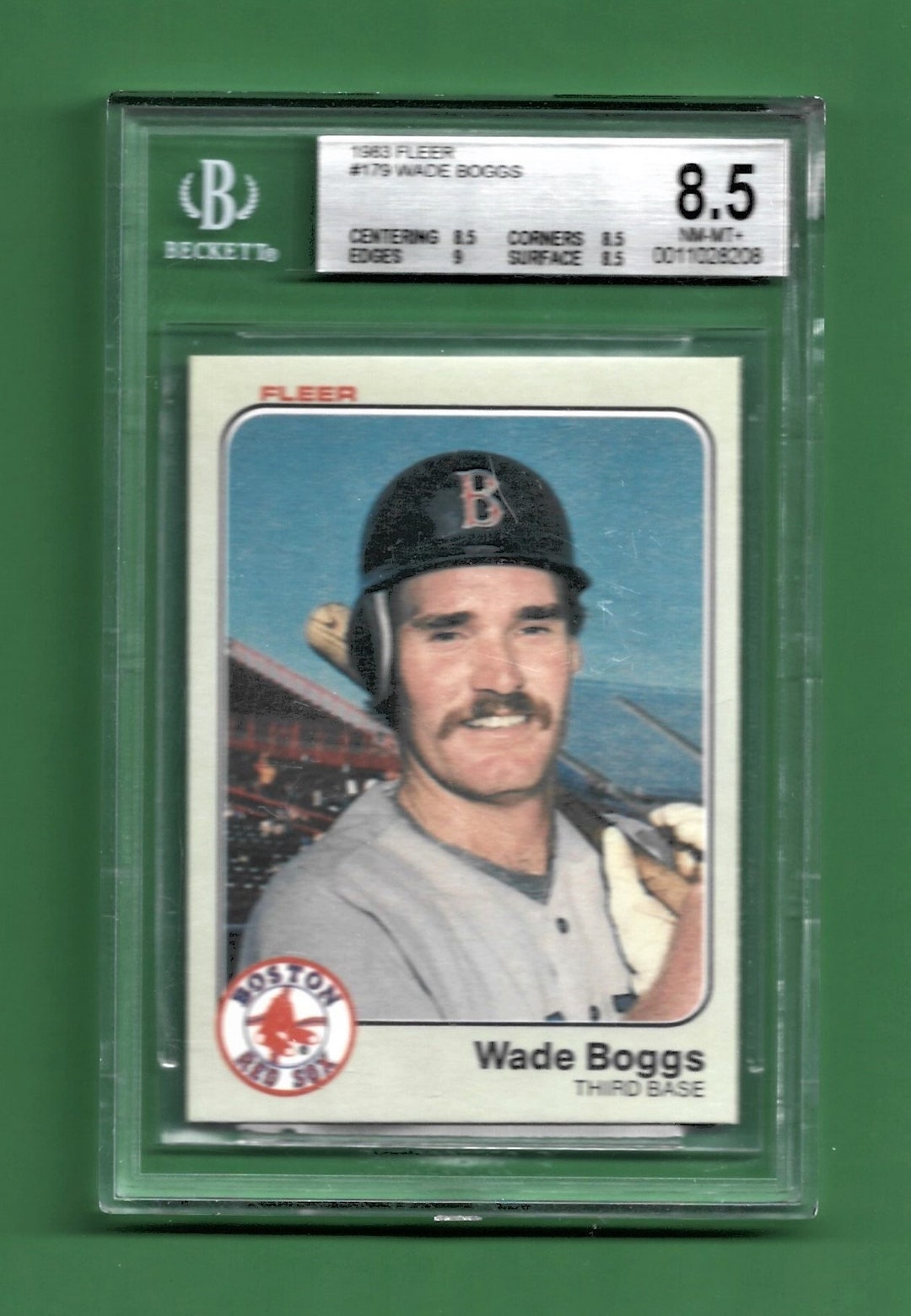 1983//88 Fleer 179 Rookie Card Graded 8.5 or 7 or Topps 388 Wade Boggs