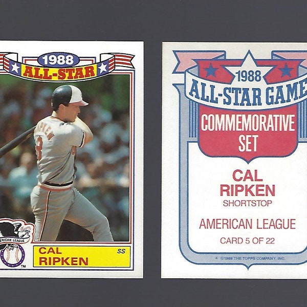 1989 Topps Glossy 89 All-Star Game Commemorative Insert Set #1-22 (complete) NM