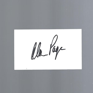 NFL Alan Page - NFL Great, Football Hall of Fame - Signed 3x5 Card COA
