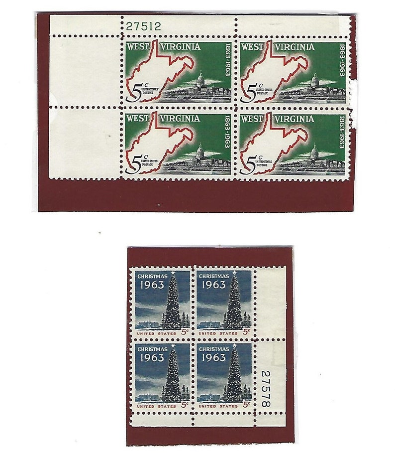 1963 USPS Commemorative Plate Block Set Complete 12301241 12 Etsy