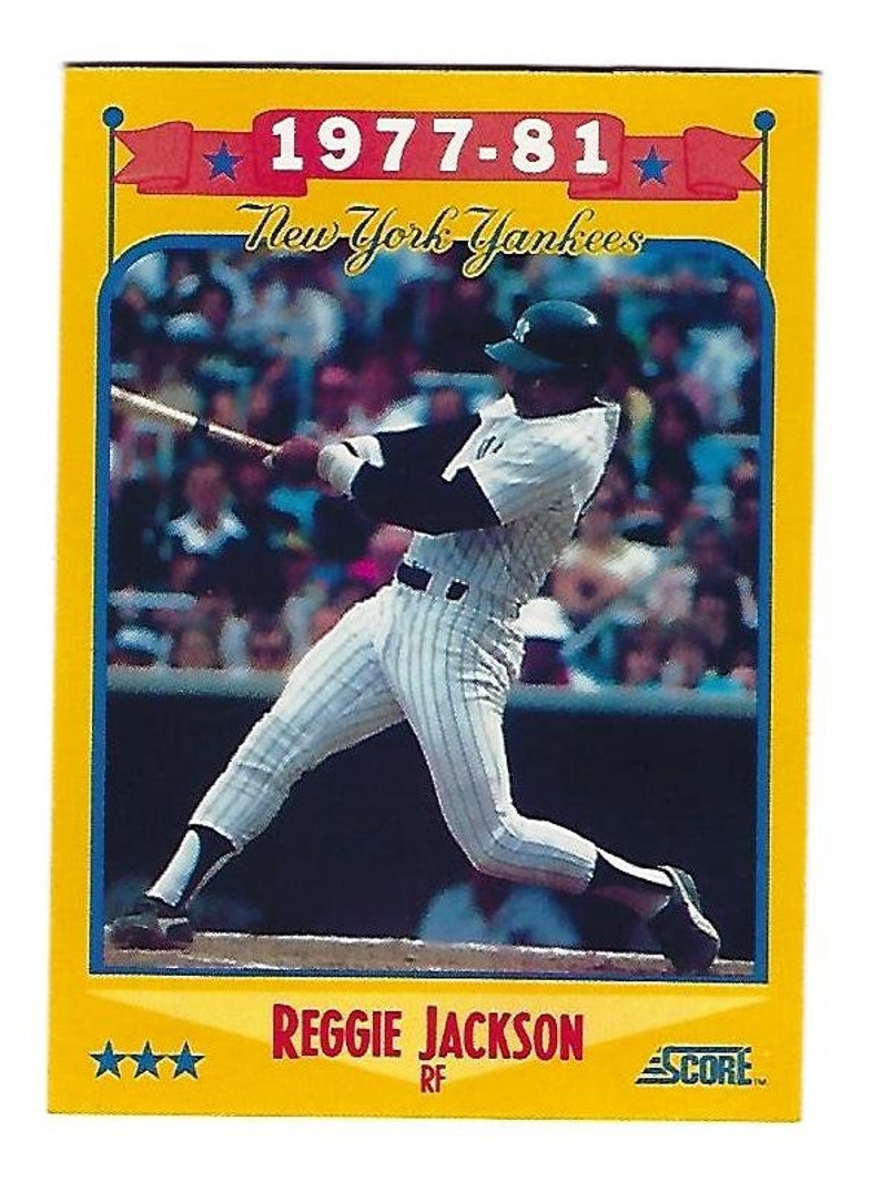 1988 Score Salute to Reggie Jackson Baseball Card Subset of 5 Cards NR