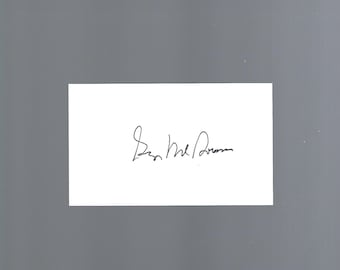 U.S.Senator George McGovern - U.S. Historian, Congressman - Autographed 3x5 Card  W/COA