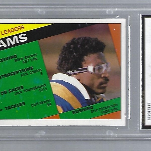 1984 Topps Eric Dickerson Rookie Card #276 or #281 GMA Graded