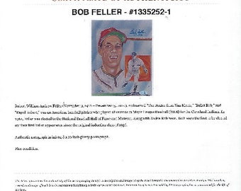 MLB Bob Feller MLB Great Baseball Hall of Fame -  Sweden