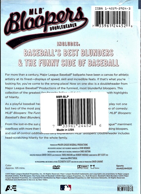 DVD Mlb Bloopers: Doubleheader New Factory Sealed - Etsy