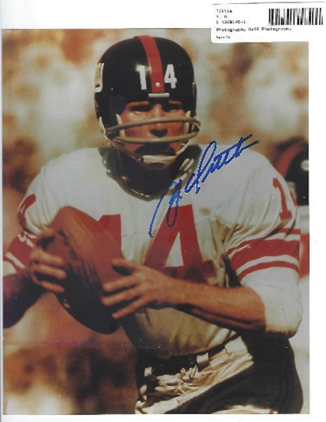 NFL Y.A. Tittle New York Giants Autographed 8x10 Photo or 