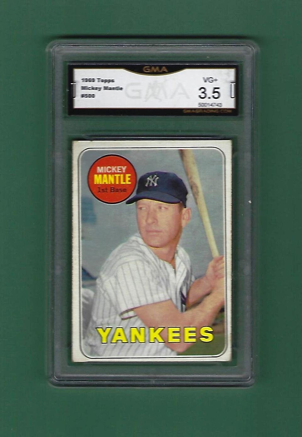 Mickey Mantle Autographed Memorabilia Signed 1969 Topps