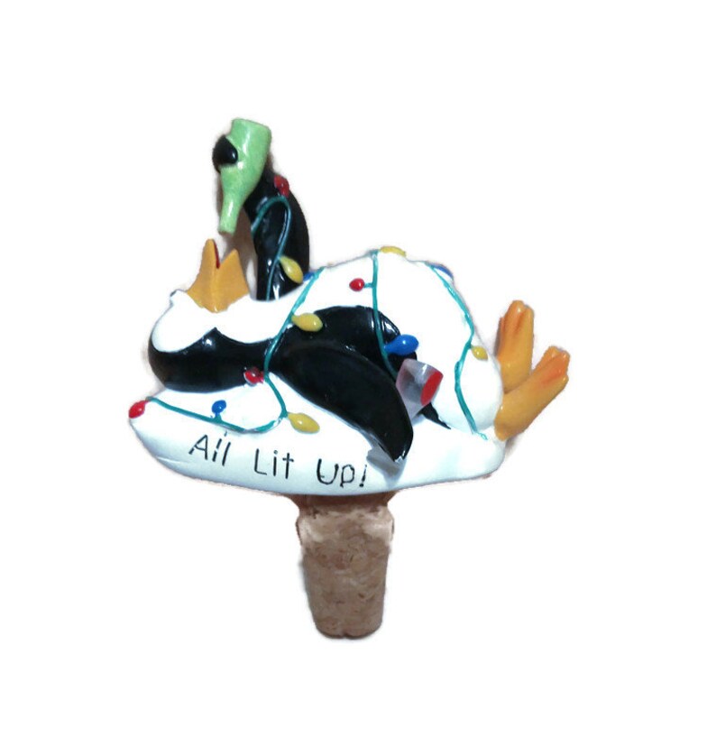Penguin Cork Wine Bottle Stoppers 2 Different to Choose From new Etsy