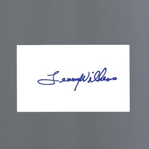 NBA Lenny Wilkens - NBA Great, Basketball Hall of Fame - Signed 3x5 Card COA