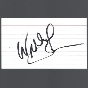 NFL Willie Lanier - NFL Football Hall of Fame - Signed 3x5 Card  W/COA