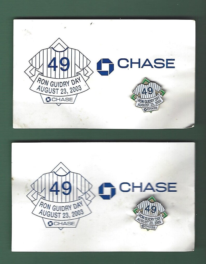 2003 New York Yankees lapel pin Chase #49 2003 Ron Guidry Day August 23