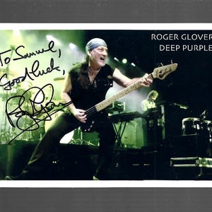 Musician Roger Glover of Rock Band Deep Purple - Autographed 4x6&quot; Photo W/COA