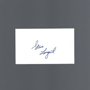 NFL Steve Largent - NFL Great, Football Hall of Fame - Signed 3x5 Index Card COA