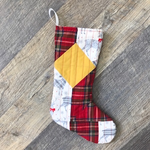 Christmas Plaid Quilted Stocking