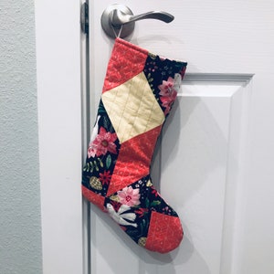 Christmas Dove Quilted Stocking