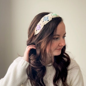 Crochet Adjustable Headband, Boho Headband