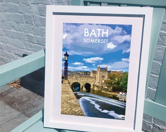 Bath - Somerset (Pulteney Bridge)  print / poster