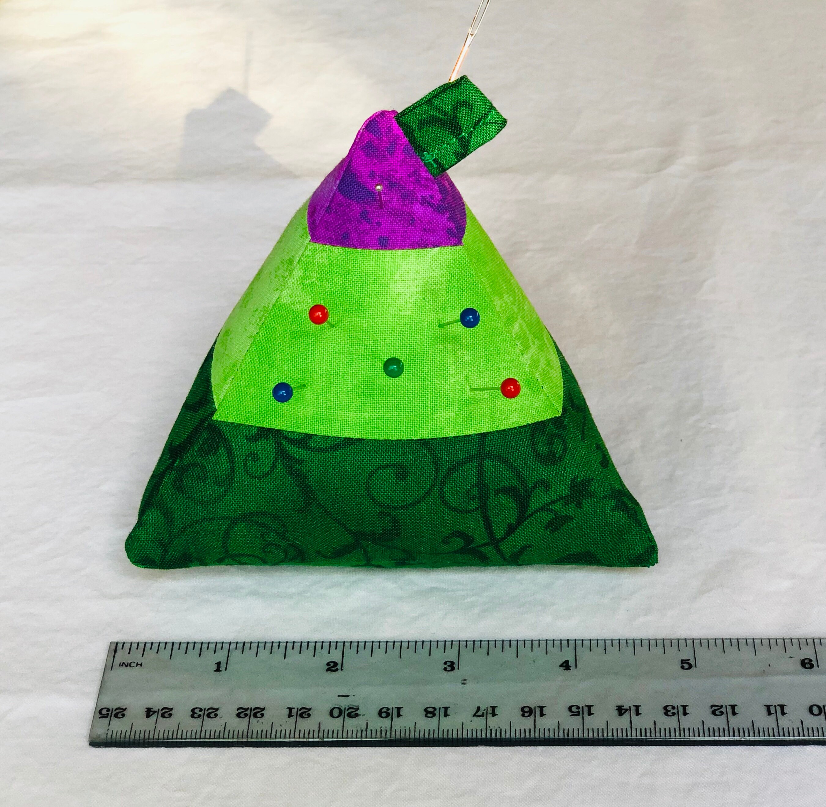 Purple/Green Pyramid Pin CushionPattern WeightFabric Etsy