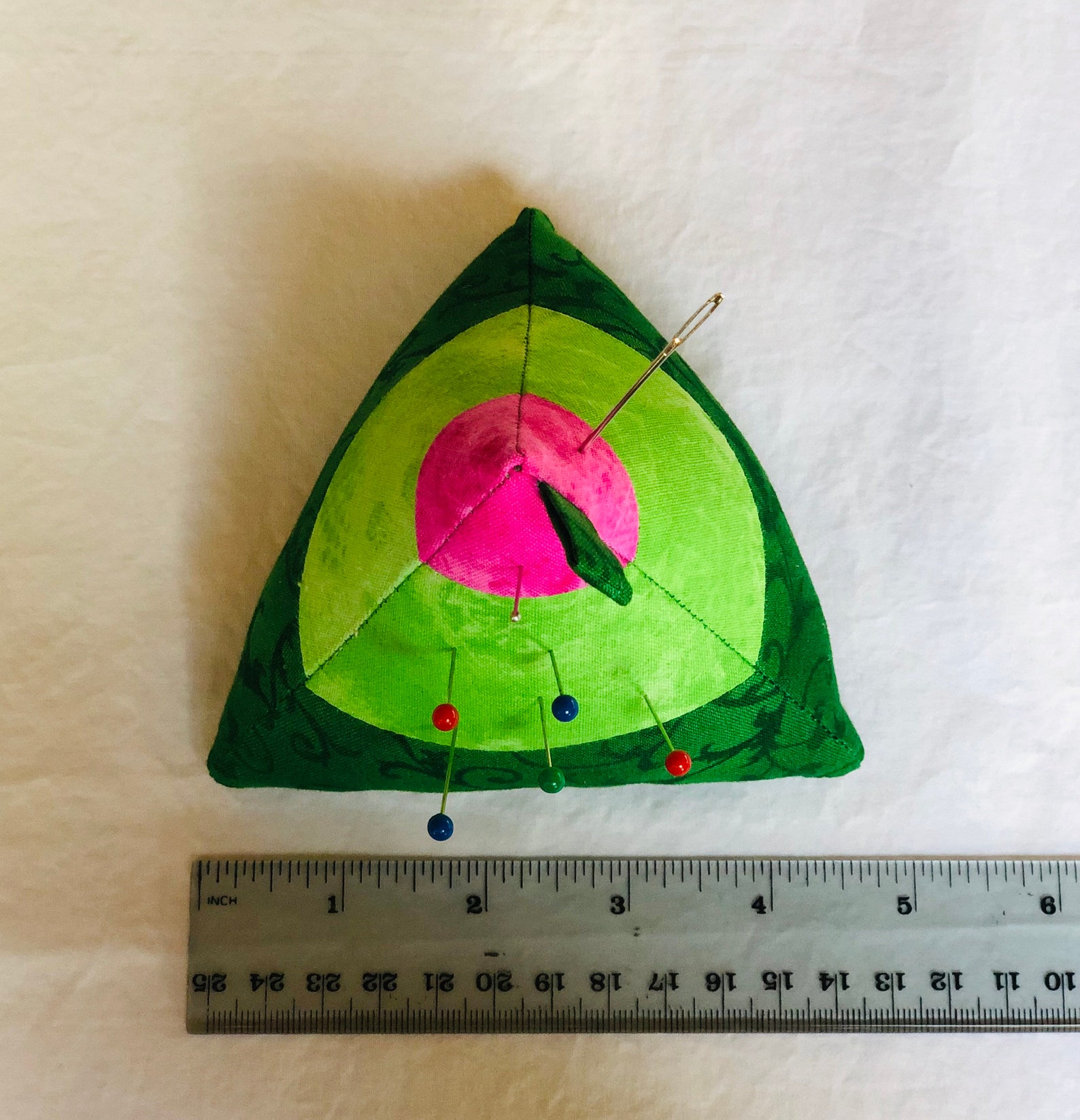 Pink/Green Pyramid Pin CushionPattern WeightFabric Etsy
