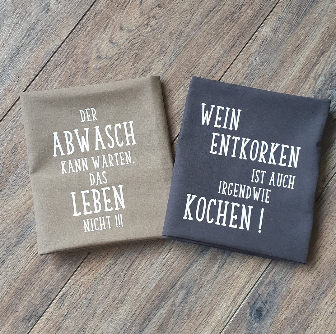 Geschirrtuch mit coolen Sprüchen Baumwolle Etsy.de