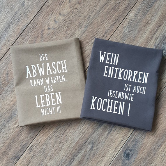 Geschirrtuch mit coolen Sprüchen Baumwolle Etsy.de