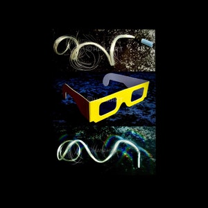 LED Pixel Whip with Light Prism Glasses & Handmade Velvet Carry Pouch