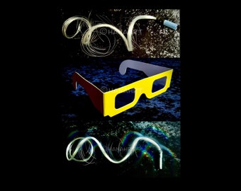 LED Pixel Whip con occhiali a prisma leggero e custodia per il trasporto in velluto fatta a mano