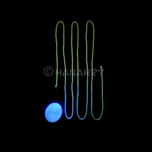 Nachtleuchtend/LED/UV Aktiver Seil Dart und Handgefertigte Tragetasche Set