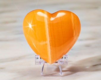 Orange Calcite Hearts - Set 01