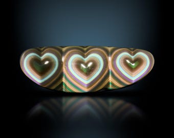 Valentine's Rainbow Obsidian Hearts