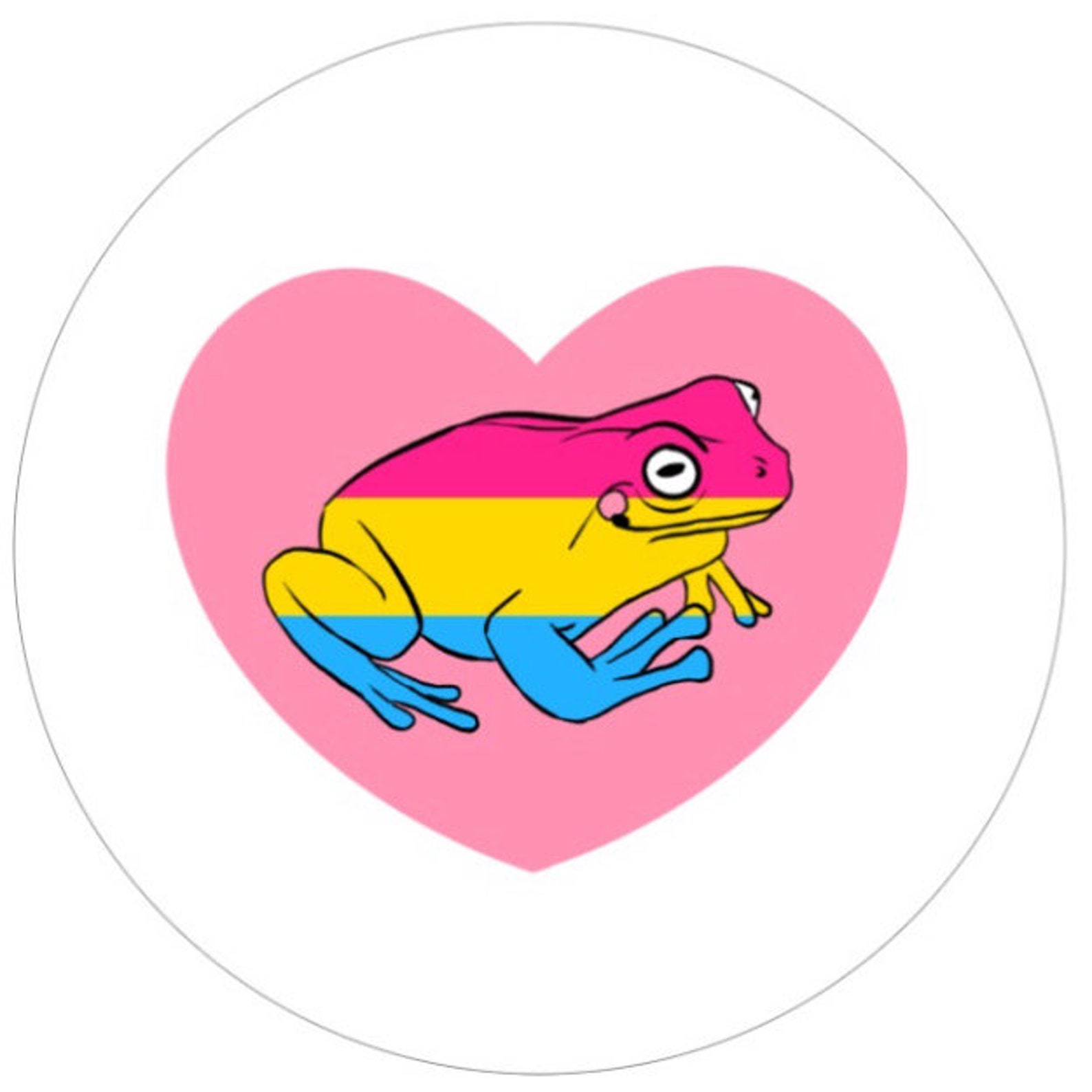 Pansexual Frog Pin 1.75in | Etsy