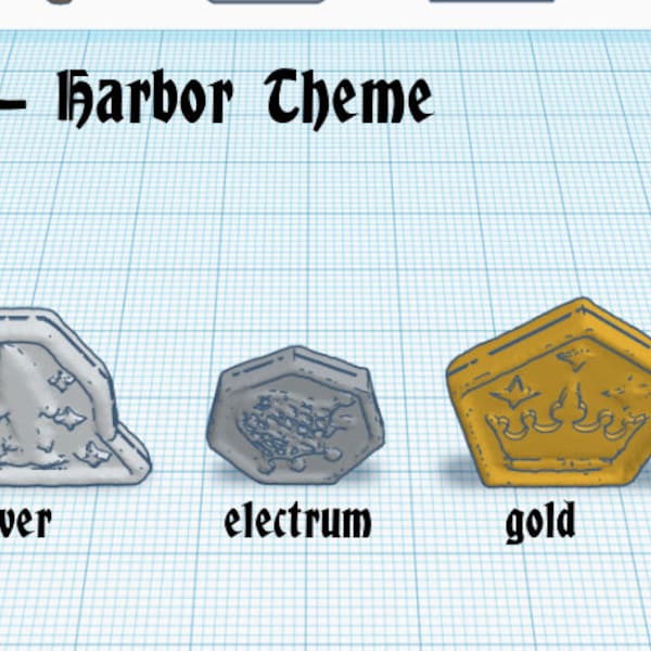 3d Printed D&amp;d Coin Set - Etsy